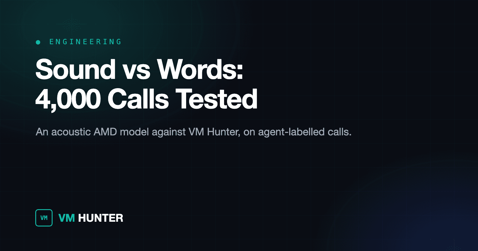 Acoustic AMD vs Speech-Based AMD: We Built an Acoustic Model and Tested Both on 4,000 Agent-Labelled Calls
