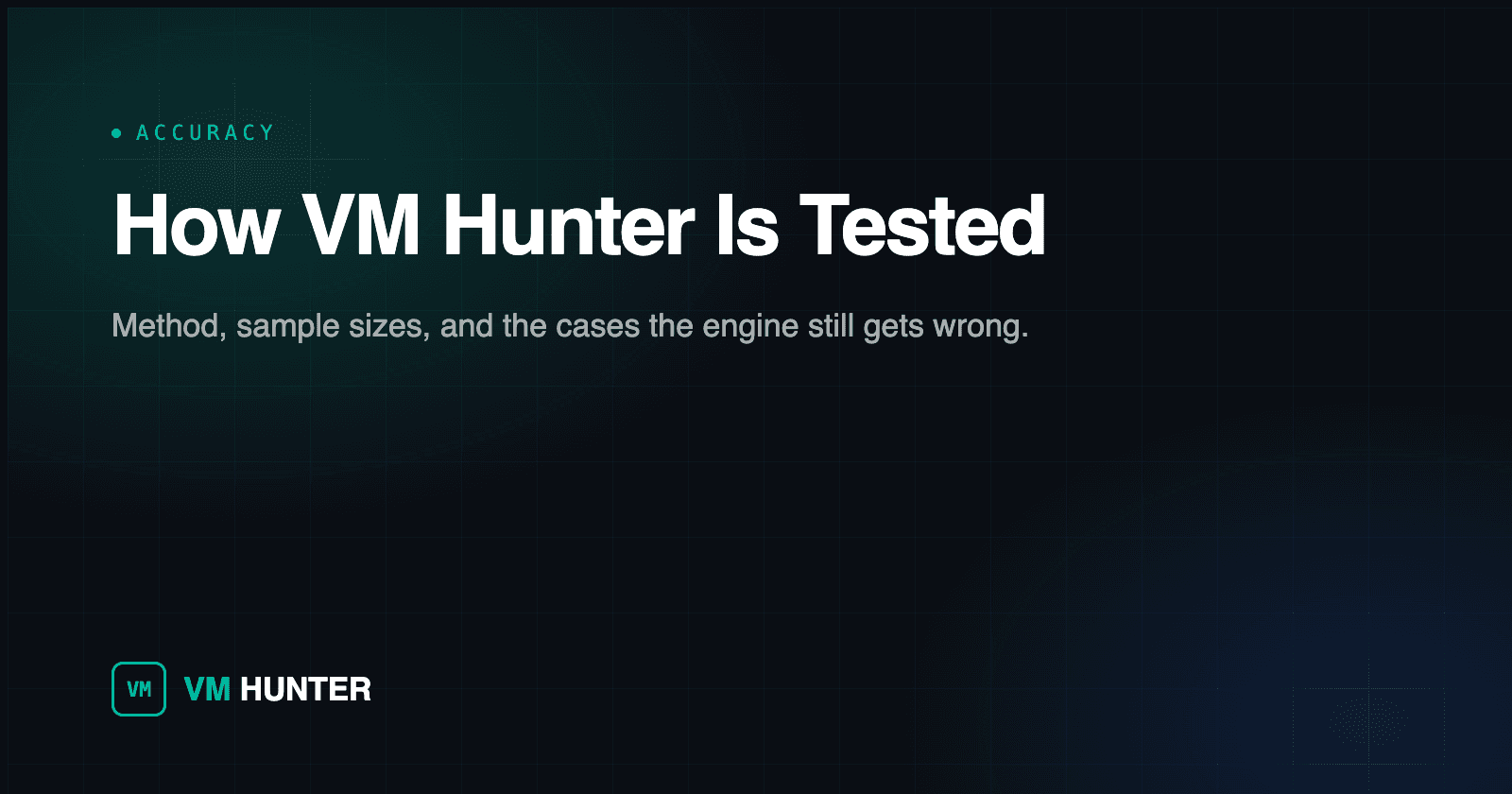 How We Test VM Hunter's Accuracy: Method, Sample Sizes and Where It Misses